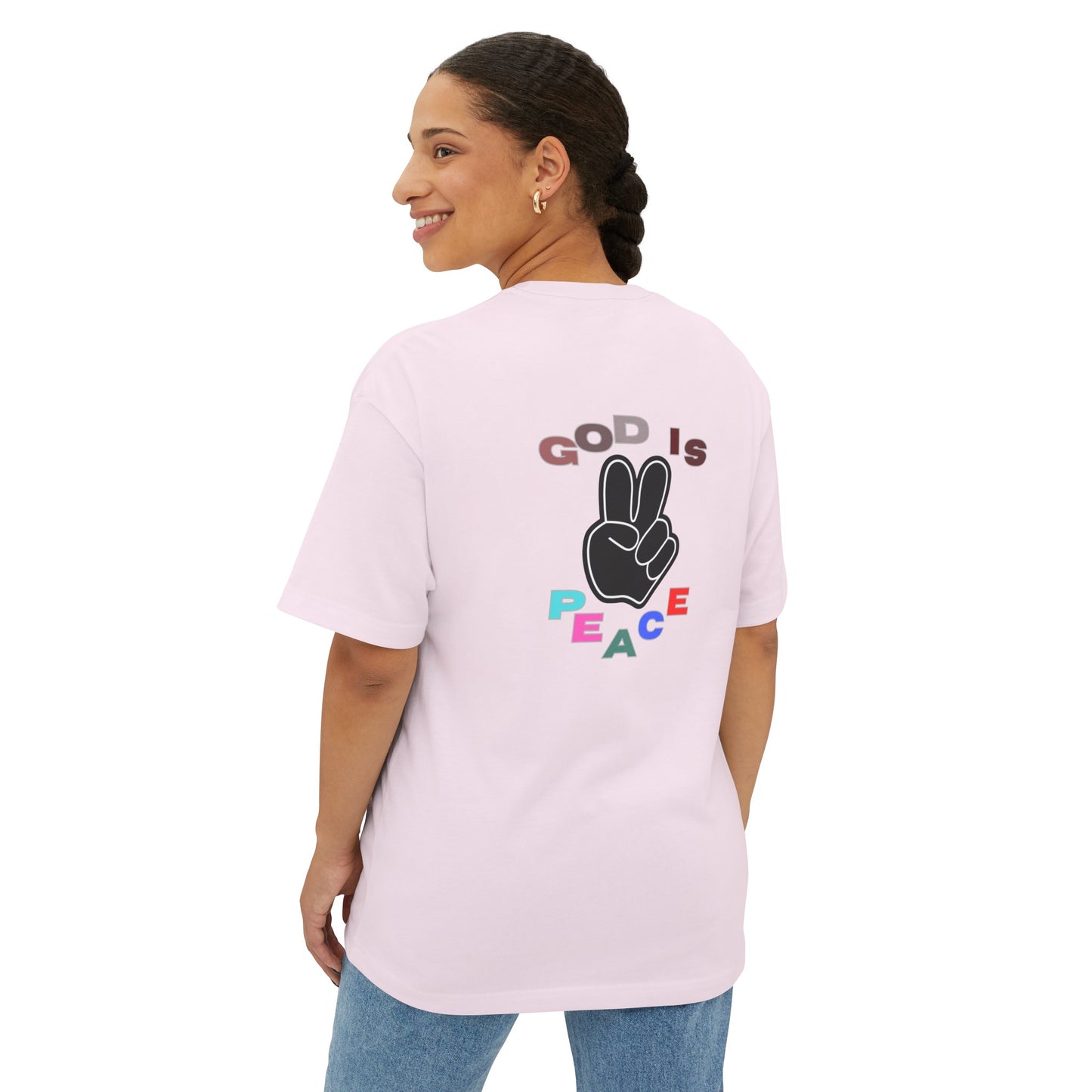 GOD Is Peace Oversized Tee - Womens