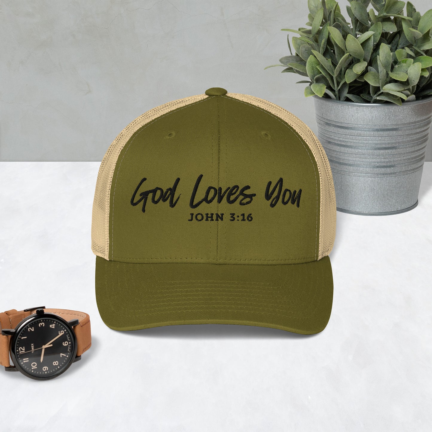 God Loves You Trucker Cap