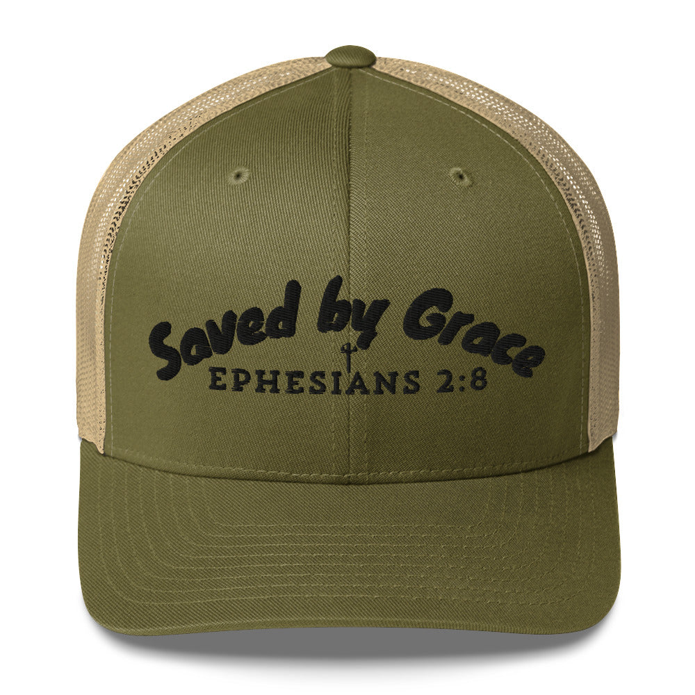 Saved by Grace Trucker Hat